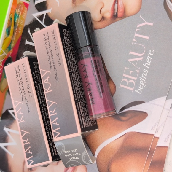 Mary Kay Nourishine Lipgloss 1 Each Berry Tart, Sun Blossoms *3/$20* - Picture 7 of 7